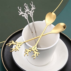 Personalised Christmas Spoon,Custom Engraved Spoon,Reindeer Hot Chocolate Spoon,Christmas Eve Box Gifts,Xmas Gift 2023