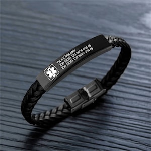Medical alert 2025 bracelet etsy