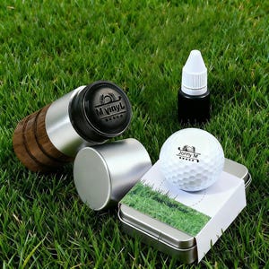 Custom Golf Ball Stamp With Box, Personalized Logo Marker, Ink Golf Stamp, Golf Gift Set, Sports Gifts for Golfer, Christmas Gift for Dad