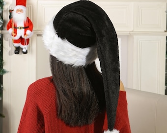 Personalisierte lange Weihnachtsmütze mit gesticktem Namen, klassische Weihnachtsmütze, Weihnachtsmützen für Erwachsene, Weihnachtsparty-Hut, Weihnachtsdekor 2025