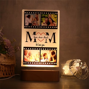 Cadeau de veilleuse photo pour maman, veilleuse photo personnalisée, lampe de nuit LED, cadeau personnalisé pour la fête des mères, décoration d'intérieur image 3