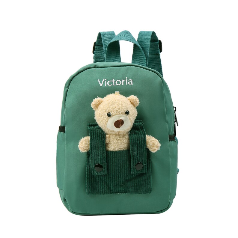 Custom Name Toddler Backpack,Kids Teddy Bear Backpack,Children's School Bag for Girls Boys,Personalized Preschool Book Bag,First School Gift image 10
