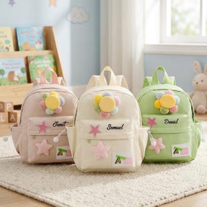 Personalised Toddler Backpack with Name,Custom School Bag for Kids,Children's Preschool Book Bag,Back to School Gift for Girls Boys