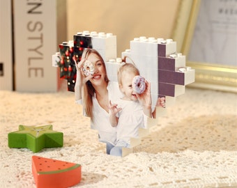 Building Brick Puzzle, Custom Photo Block Puzzle, Gift for Dad, Valentine's Day Gifts for Couples, Birthday Gift
