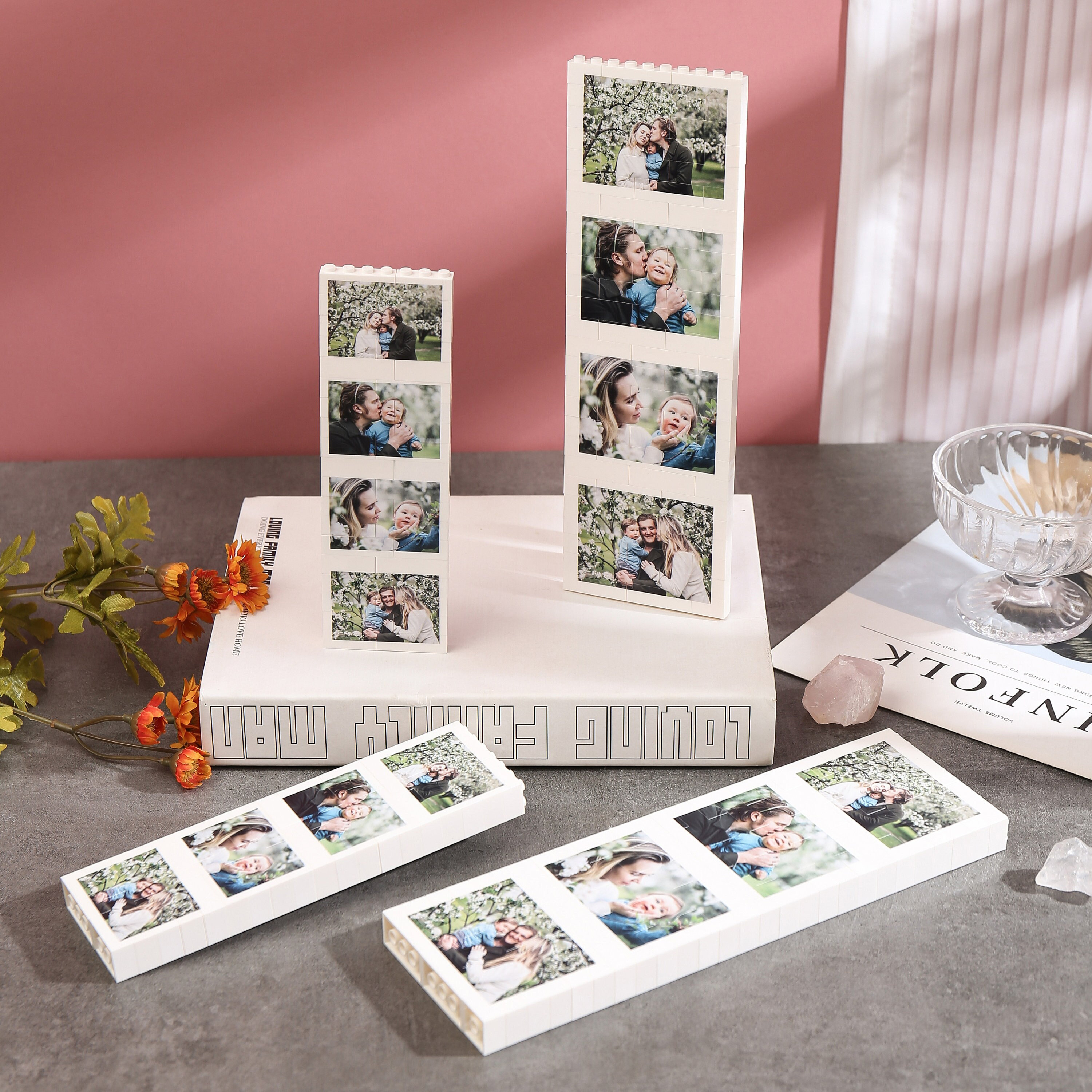Personalised 4 Photos Blocks Puzzle,Custom Picture Photobooth Style Building Blocks,Unique Photo Gift,Mothers Day Puzzle,Handmade Gifts