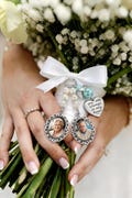 Custom Bridal Bouquet Charm, Personalized Memorial Photo Pin for Bride or Groom, Wedding Remembrance Gift