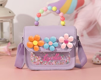 Personalized Toddler Handbag with Name, Custom Little Girl Purse, Children's Crossbody Bag, Birthday Gifts for Girls, Kids Christmas Gift