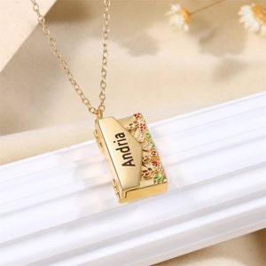 Medallón de sobre personalizado, collar con nombre grabado personalizado, collar de carta de sobre de correo dorado, joyería de carta de amor, regalo para ella