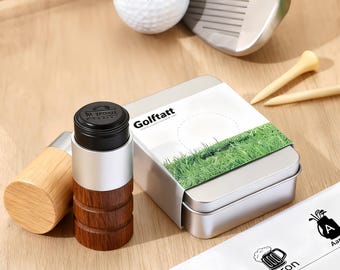 Personalized Golf Ball Stamp - Custom Name & Logo Stamper Set for Golfers, Ideal Groomsmen Gift
