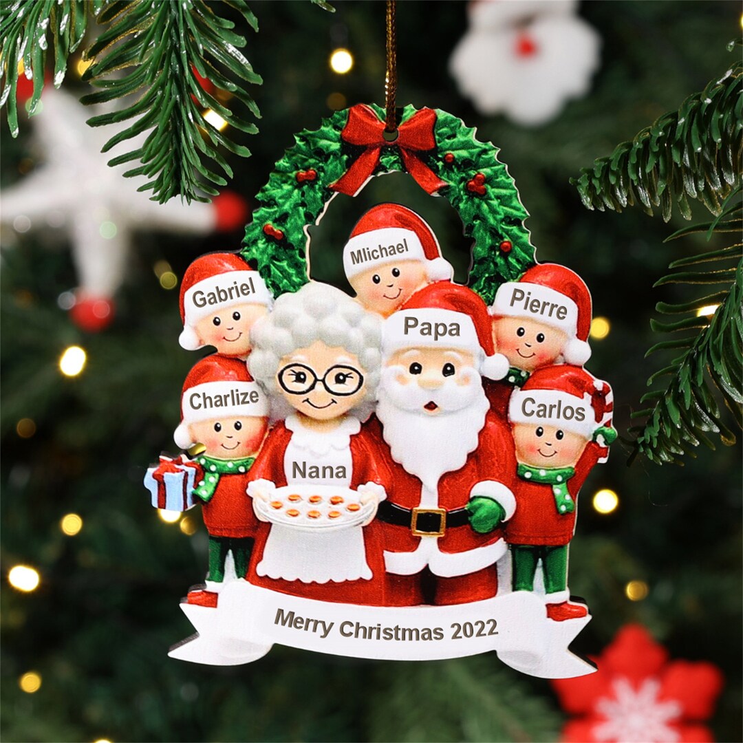 Personalised Family Christmas Ornament Hanging Ornaments Etsy UK