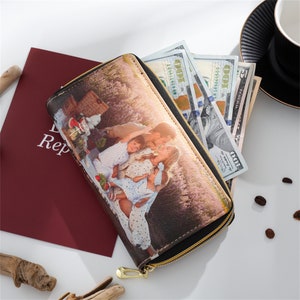 Cartera de fotos personalizada para mujer, cartera de fotos personalizada para mamá, regalo único para el Día de las Madres, regalo de cumpleaños