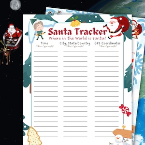 Santa Tracker STEM Christmas Activity | Christmas Printable GPS Santa Tracker QR Code | Tracking Santa Christmas Eve Night Gift