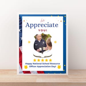 School Resource Officer Appreciation Day Sign | SRO Appreciation | School Officer Card | Police Gift Basket Police Appreciation Sign SRO Day