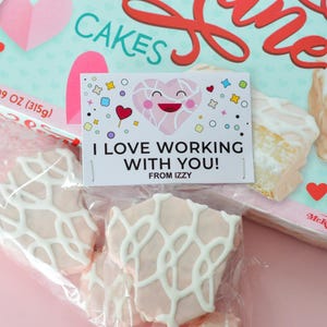 Coworker Valentines Cards with Editable Signature | Office Valentines Treat Cards | Printable Valentines for Coworkers | Office Valentines