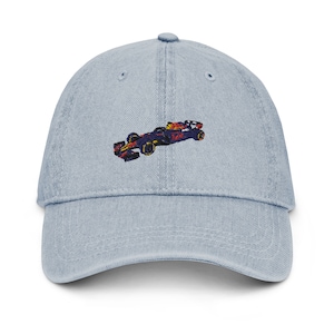 RedBull F1 刺繍入りデニム ベースボール キャップ - レースの日や毎日の着用に最適な Red Bull Formula1 ハット - 調節可能なストラップ、ギフトに最適