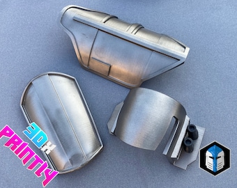 Mandalorian / Mando 3d printed thigh and knee armor 3 pieces