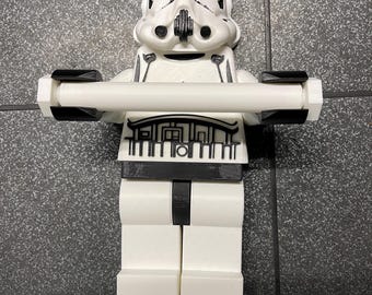 3d printed Lego starwars storm trooper Novelty Wall Mounted toilet roll holder hand painted