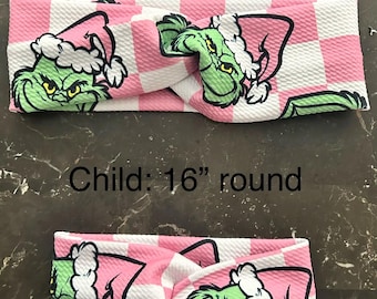 De grinch gedraaide kersthoofdband
