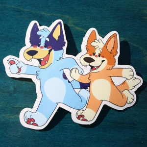 Blue and Orange Pups