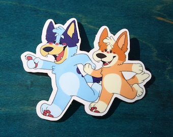 Blue and Orange Pups