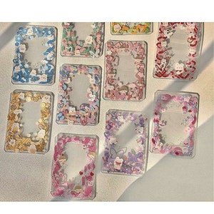 Supporto per portafoto Polco personalizzato con caricamento dall'alto | Decodifica estetica Kpop carina | Portafotocard | Copertina prefabbricata decorata | Porta PC decorativo|Coreano