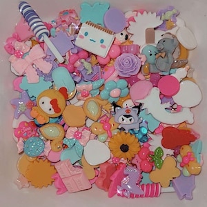 Abalorios Kawaii decodificados, mezcla de resina, bolsa misteriosa aleatoria, suministros para manualidades DIY, Idea de regalo bonita, suministros de cabujones, accesorios