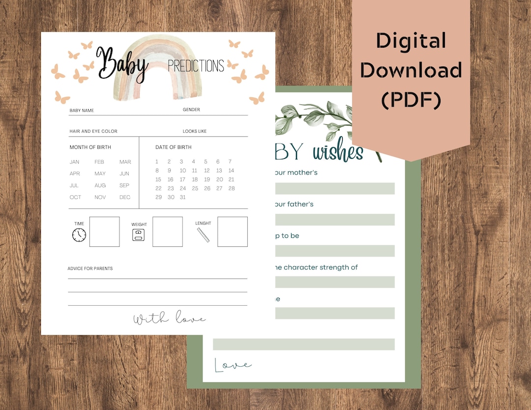 Baby Shower Table Fill Outs, Boho Theme Baby Shower, Baby Shower Prints