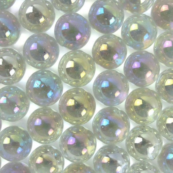 25 Glass 14mm SOAP BUBBLE Marbles Vase Filler Wedding Decor Iridescent