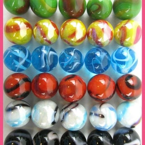 30 DELUXE Solid Glass Replacement Marbles Aggravation Chinese Checker Game 16mm