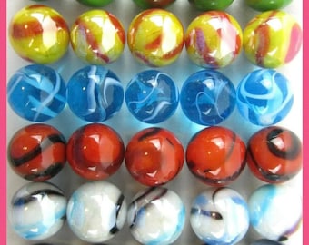 30 DELUXE Solid Glass Replacement Marbles Aggravation Chinese Checker Game 16mm