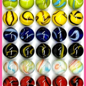 30 DELUXE Solid Glass Replacement Marbles Aggravation Chinese Checker Game 16mm