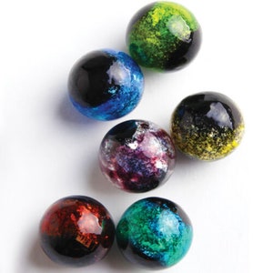 6 CONSTELLATION 16mm Handmade art glass Marbles