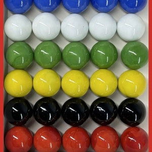 30 Glass Marbles 3/4 Inch (19mm) Replacement Aggravation Board Game Dirty Jokers