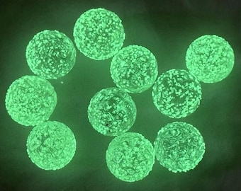 Glow in the Dark! "Glow-Ball" 16mm (5/8") (10 Pack) Player Marbles Crafts Decor