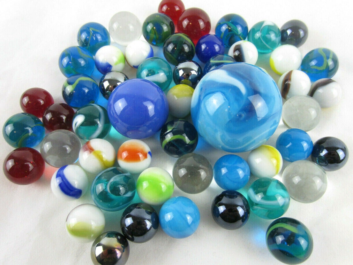 CLASSIC MARBLES Boulder Shooter Glass Swirl MEGA Mint Random Blind Pack ...