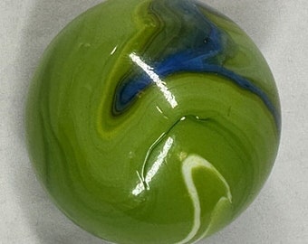 Toe Breaker 50mm (2") MERMAID Green/Blue Swirl Marbles glass Toebreaker HUGE