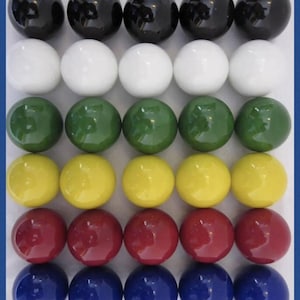 30 LARGES 25 mm (1 po.) Jeu de société d&#39;aggravation de billes de rechange VERRE de couleur unie