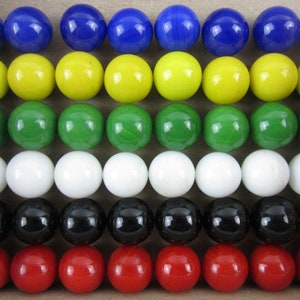 60 Solid Color Replacement Marbles Set run Chinese Checker Dirty Game GLASS 14mm