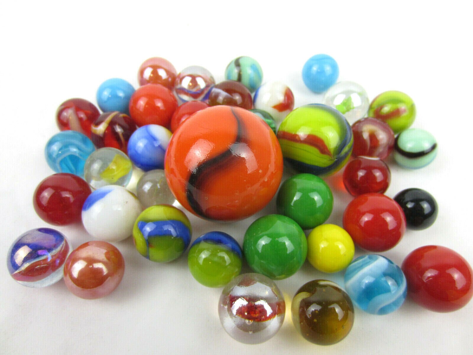 CLASSIC MARBLES Boulder Shooter Glass Swirl MEGA Mint Random Blind Pack ...