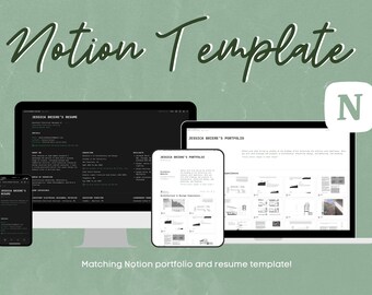 Notion Lebenslauf und Portfolio Vorlagen!