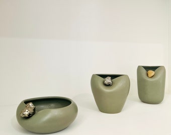 Gemstone Ceramic Pots