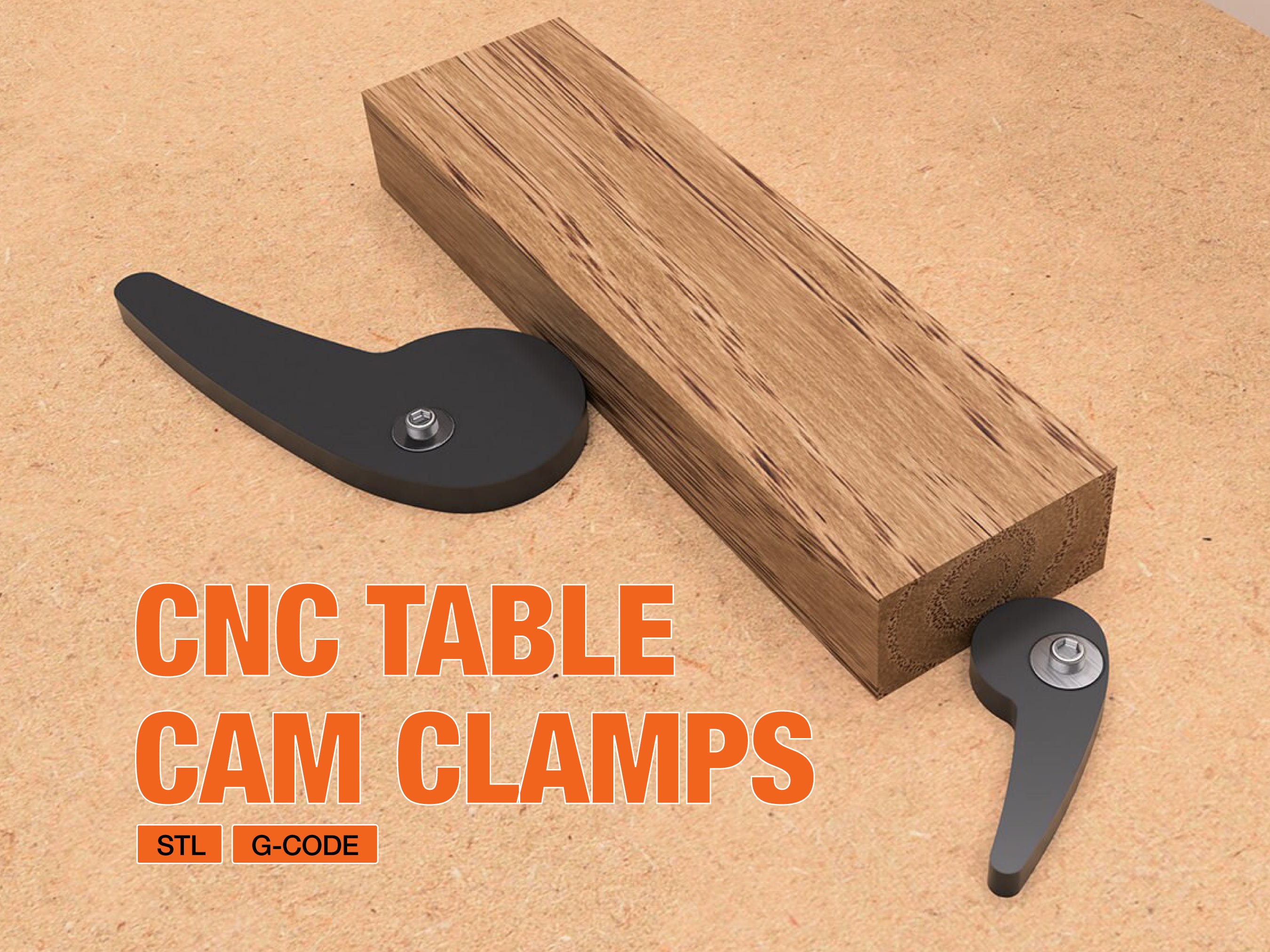 CNC Table Cam Clamps Three Sizes Universal for Any Wasteboard or