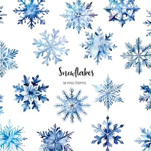 Watercolor snowflakes clipart. Winter holiday snowflakes. Blue snowflake 18 PNG. Holiday clipart. Snowflakes sublimation. Christmas clipart