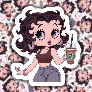 Blissfully Buzzed Betty!. Cute Stoner stickers.