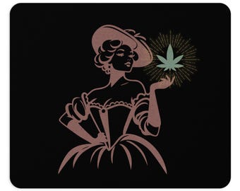 Lady Kush Mouse Pad - Neoprene Rubber, Gaming & Office Desk Mat