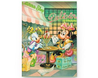 Retro Cartoon High Vibes Canna Besties Hardcover Journal Matte