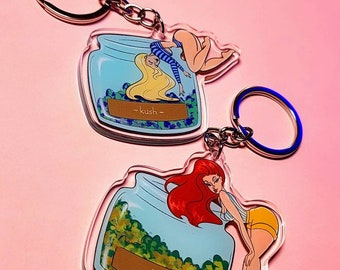Pin-up Bud Babe Keychain: Retro Stoner Girl Key Ring