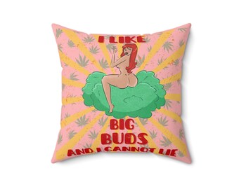 Funny Weed Pillow, Cannabis Home Decor, Stoner Cushion