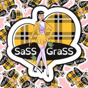 Betty SaSS x GraSS sticker! Cute Stoner stickers.
