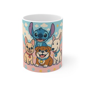 Bonita taza con temática de perro, regalo para amantes de las mascotas, taza de café con animales de dibujos animados, taza para amantes de los perros, decoración divertida para el hogar